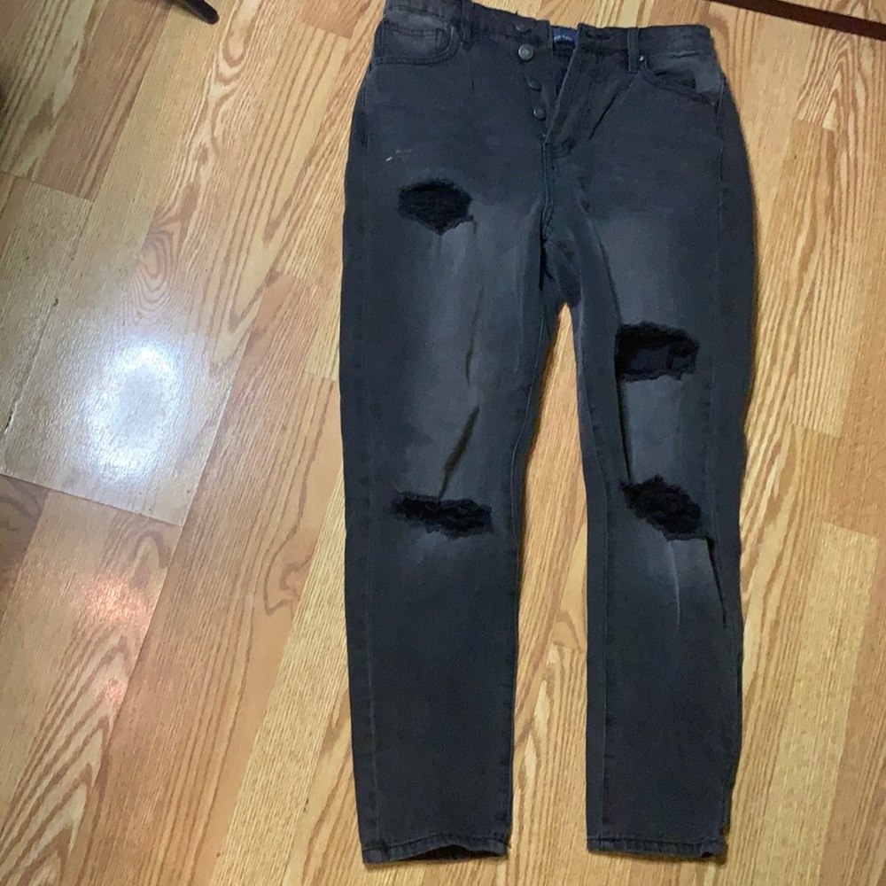 Black ripped jeans
